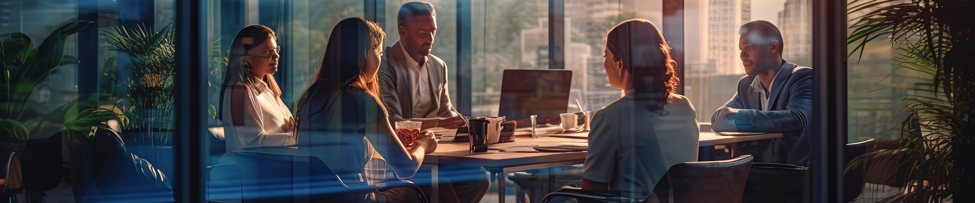 Banner of business meeting